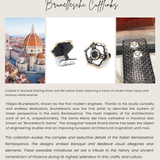 Brunelleschi Cufflinks with London Blue Topaz and Vitreous White Enamel