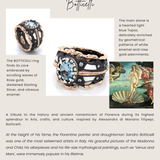 Botticelli Ring with Blue Topaz and Diamond