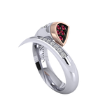 Eclipse Essence Ring with Diamonds and Burmese Rubies