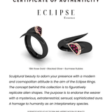 Eclipse Essence Black Ring with Burmese Rubies