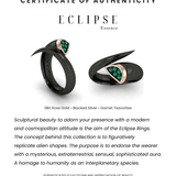 Eclipse Essence Black Ring with Garnet Tsavorites