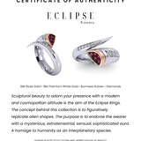 Eclipse Essence Ring with Diamonds and Burmese Rubies