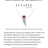 Eclipse Necklace with Full Pavé White Diamonds and Burmese Rubies