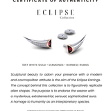 Eclipse Studs with Diamonds and Burmese Rubies