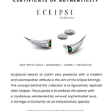 Eclipse Studs with Diamonds and Garnet Tsavorites