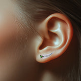 Eclipse Studs with Diamonds and Garnet Tsavorites