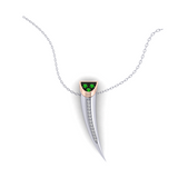 Eclipse Necklace with White Diamonds and Garnet Tsavorites