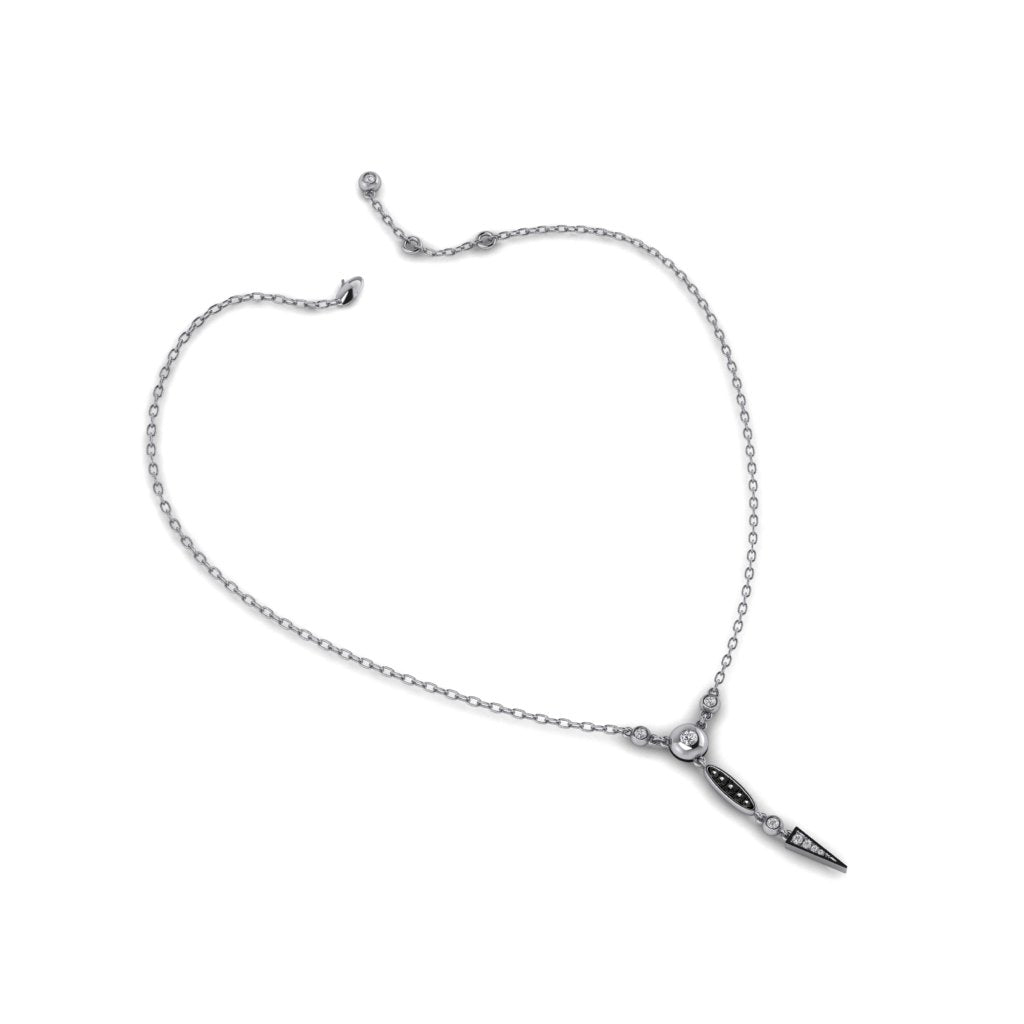 Midnight Necklace with Black & White Diamonds