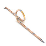 Tennis Bracelet with Diamonds and Lemon Sapphires