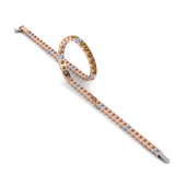 Tennis Bracelet with Diamonds and Lavender Sapphires