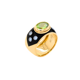 Stella Grand Peridot Ring with Diamonds