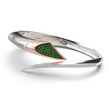 Eclipse Bangle with Garnet Tsavorites