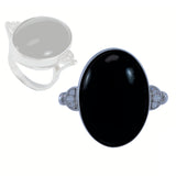 Stella Cocktail Ring with Diamonds and Onyx