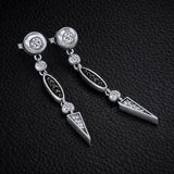 Midnight Earrings with Black & White Diamonds