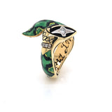 Ara Pacis Snake Ring with Diamonds