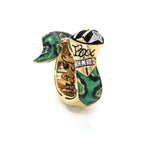 Ara Pacis Snake Ring with Diamonds