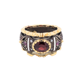 Raphael Ring with Garnet, Rhodolite Garnet and Diamond