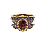 Tiziano Ring with Garnet, Rhodolite Garnet and Diamond