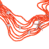 Capri Necklace with Coral and Diamonds