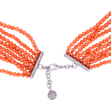 Capri Necklace with Coral and Diamonds