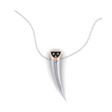 Eclipse Necklace with White and Black Diamonds