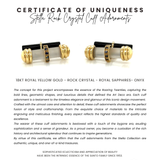 Stella Rock Crystal Cufflinks with Royal Sapphires and Onyx