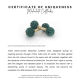 Enchantment Hand-Carved Malachite Cufflinks