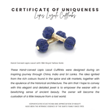 Enchantment Hand-Carved Lapis Lazuli Cufflinks