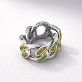 Carpe Diem Ring with New Age Colombian Emeralds L