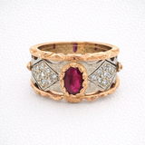 Renaissance Dress Ring with Ruby