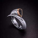 Eclipse Essence Ring with Black Diamonds