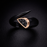 Eclipse Essence Black Ring with Black Diamonds