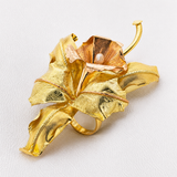 Renaissance Flower Cocktail Ring with Baroque Pearl