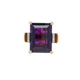 Cyclops Ring with Amethyst and Diamonds