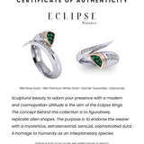 Eclipse Essence Ring with Diamonds and Garnet Tsavorites