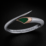 Eclipse Bangle with Garnet Tsavorites