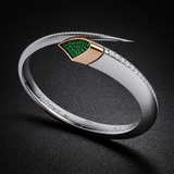 Eclipse Bangle with Garnet Tsavorites