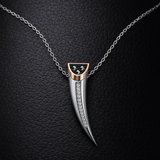 Eclipse Necklace with White and Black Diamonds