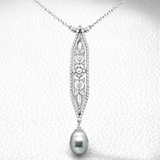 Tahitian Micro Pearls Necklace with Diamonds