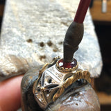 Raphael Ring with Garnet, Rhodolite Garnet and Diamond