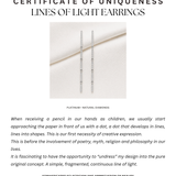Orecchini Lines Of Light