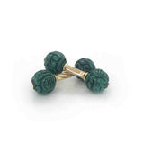 Enchantment Hand-Carved Malachite Cufflinks