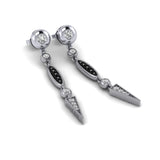 Midnight Earrings with Black & White Diamonds