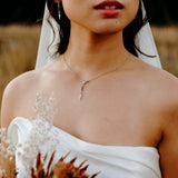 Midnight Necklace with Black & White Diamonds and Burmese Rubies