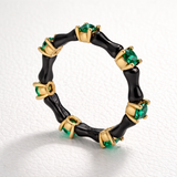 Osso Ring with Garnet Tsavorites