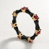 Osso Ring with Burmese Rubies