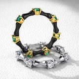 Osso Ring with Garnet Tsavorites