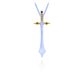 SAINT Sword Pendant with Diamonds and Royal Blue Sapphires