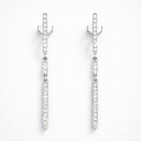 Lines of Light Earrings with Diamonds