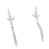 Lines of Light Earrings with Diamonds